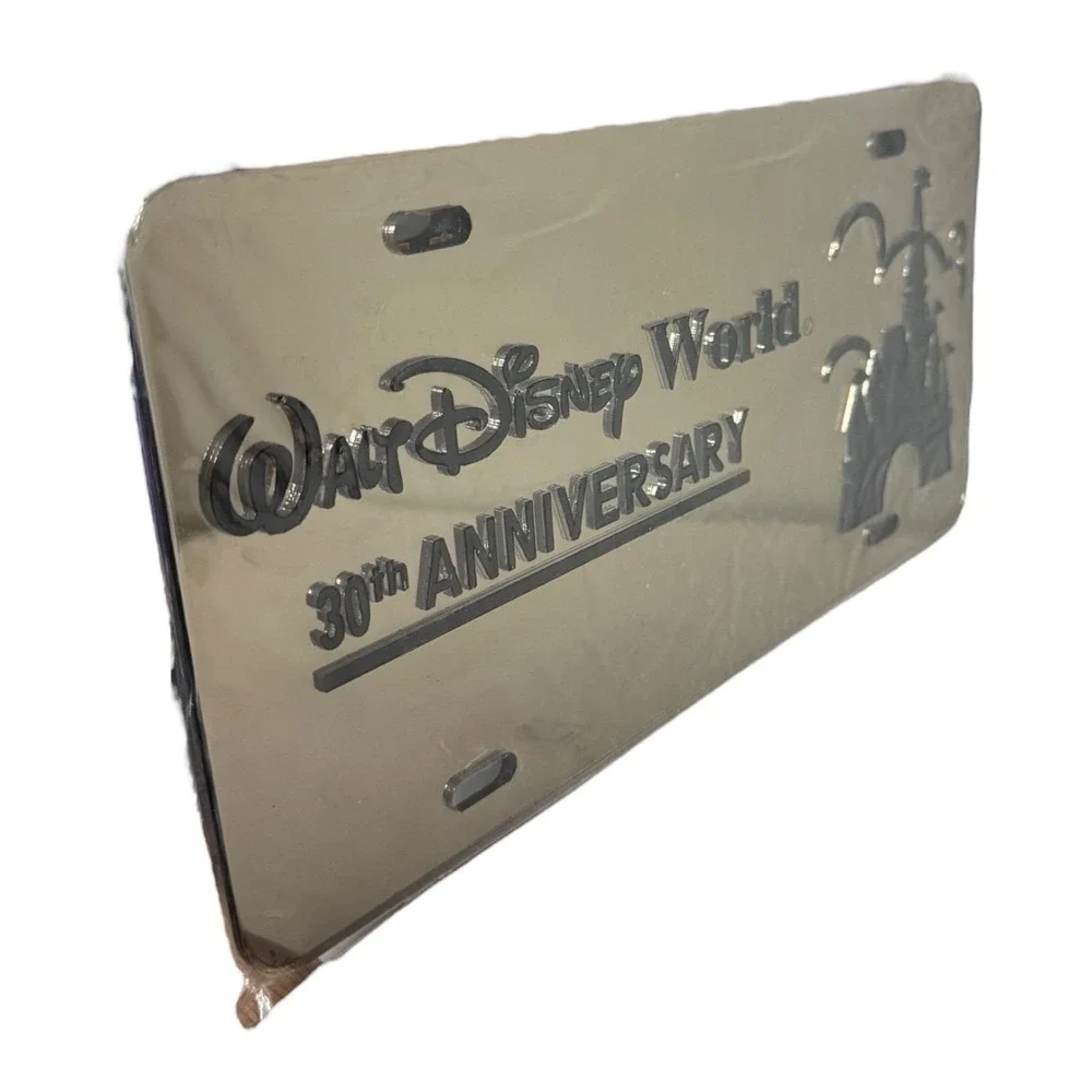 Walt Disney World 30th Anniversary License Plate Laser Artwork Collection Mirror